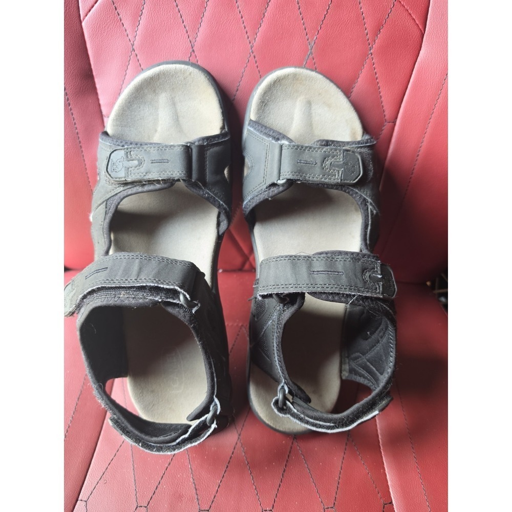 CAMEL CROWN Sandals Women size 12 Hiking Walking Black Leather